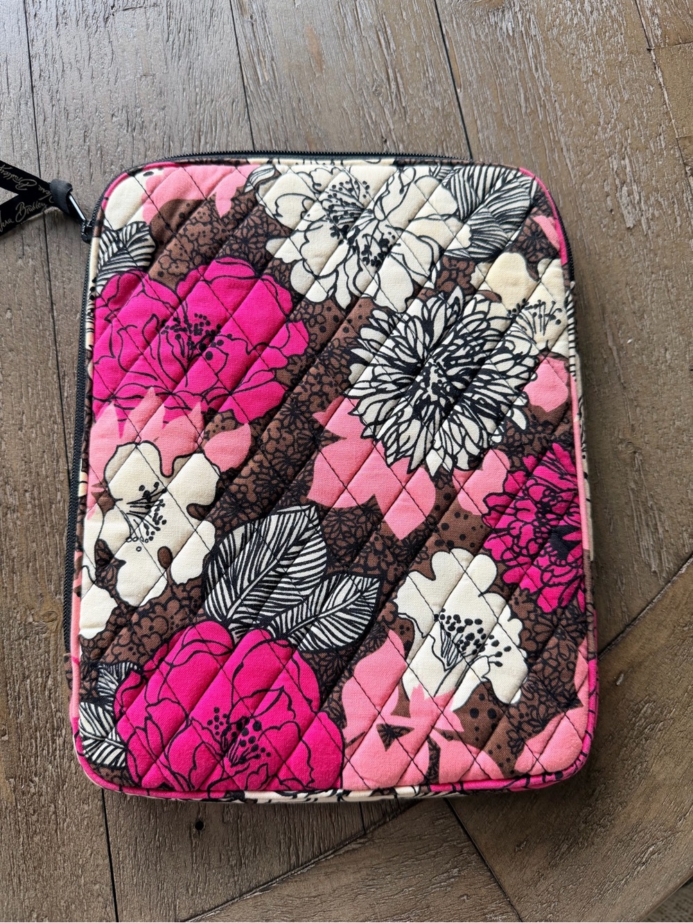 Vera Bradley Hot Pink Floral Quilted Tech Pouch